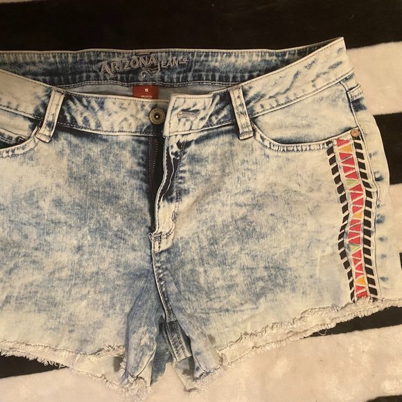 blue jeans shorts, size 15, worn 1 time - Picture 2 of 3